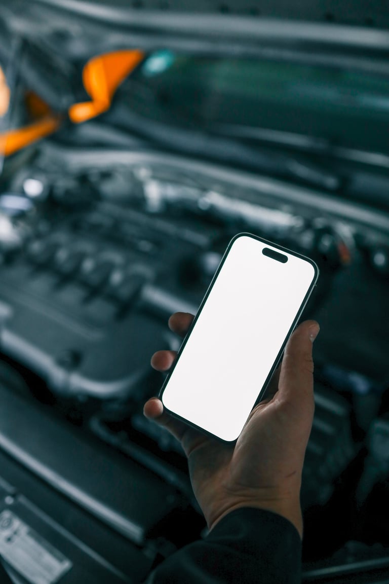 Engine diagnostics with tablet